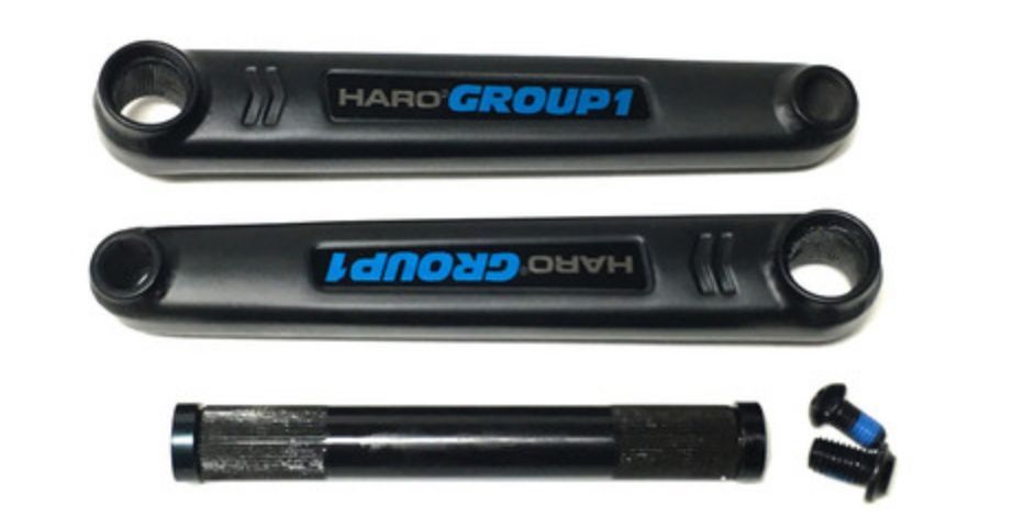 HARO BMX LINEAGE GROUP 1 ONE CRANKS 175 BLACK CRANK SET