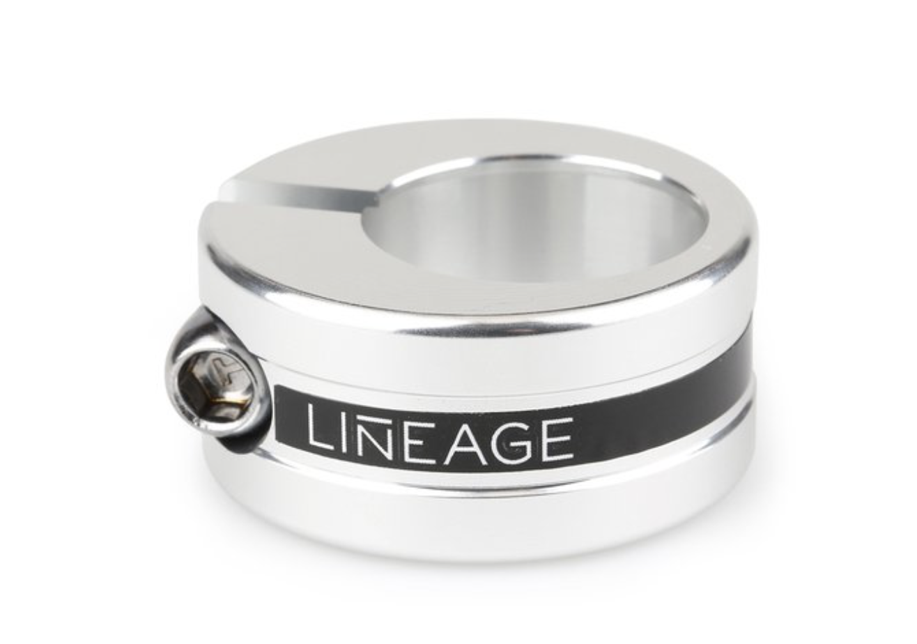 HARO BMX LINEAGE SEAT POST CLAMP 25.4 POLISHED SILVER