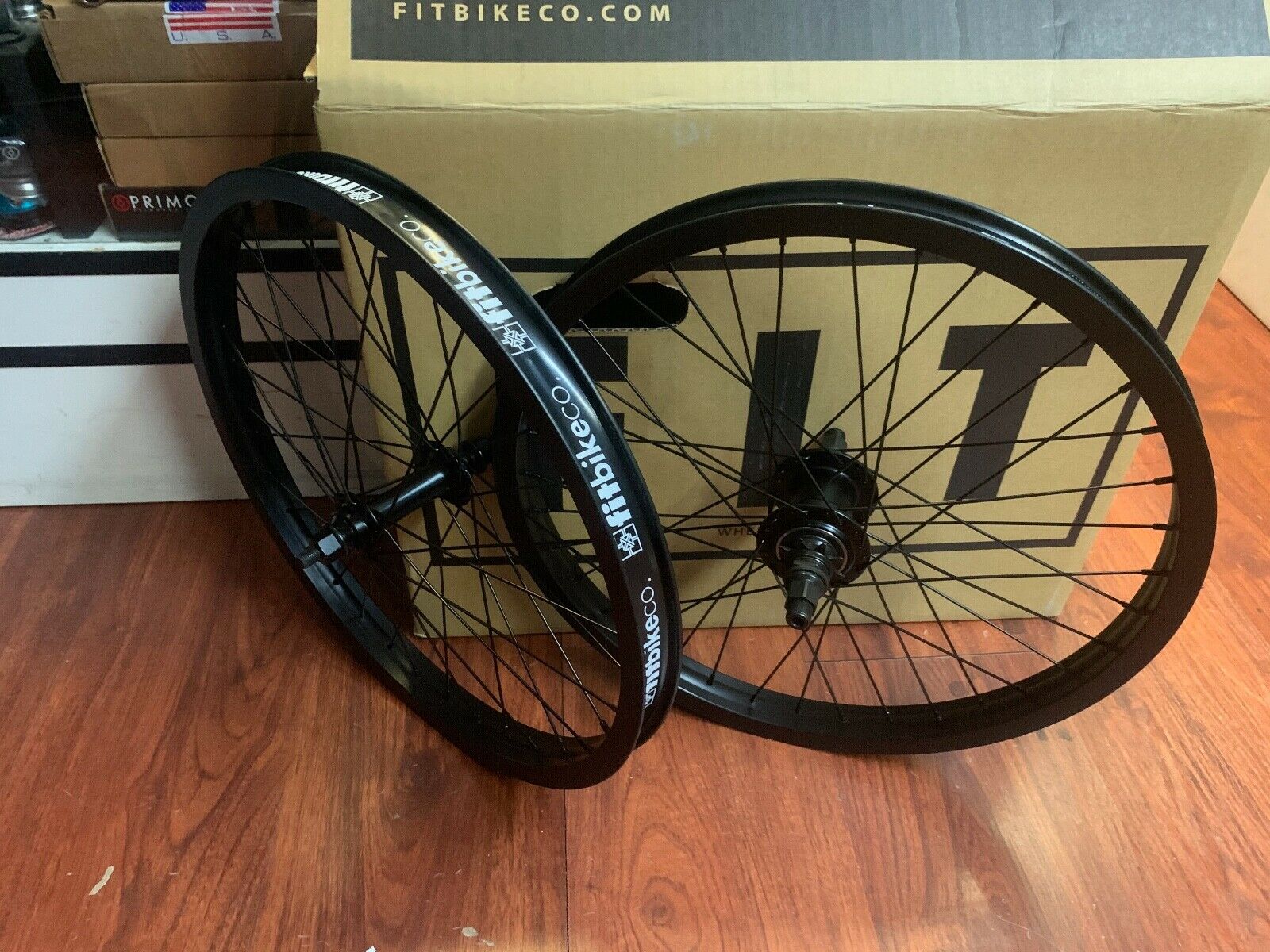 FIT BIKE CO COMPLETE 20" WHEEL SET BLACK FREECOASTER RHD 9 RIGHT