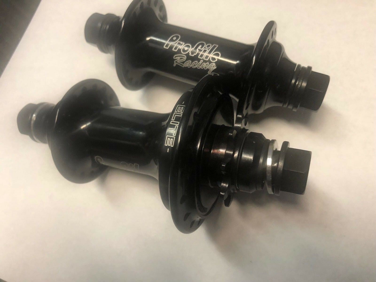 PROFILE RACING GLOSS BLACK ELITE HUB SET HUBS RHD