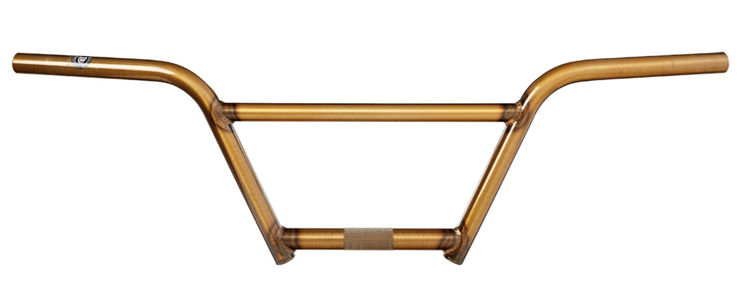 S&M BIKES CRUISER BMX BARS 7 INCH TRANS GOLD 7" 4 PIECE BAR