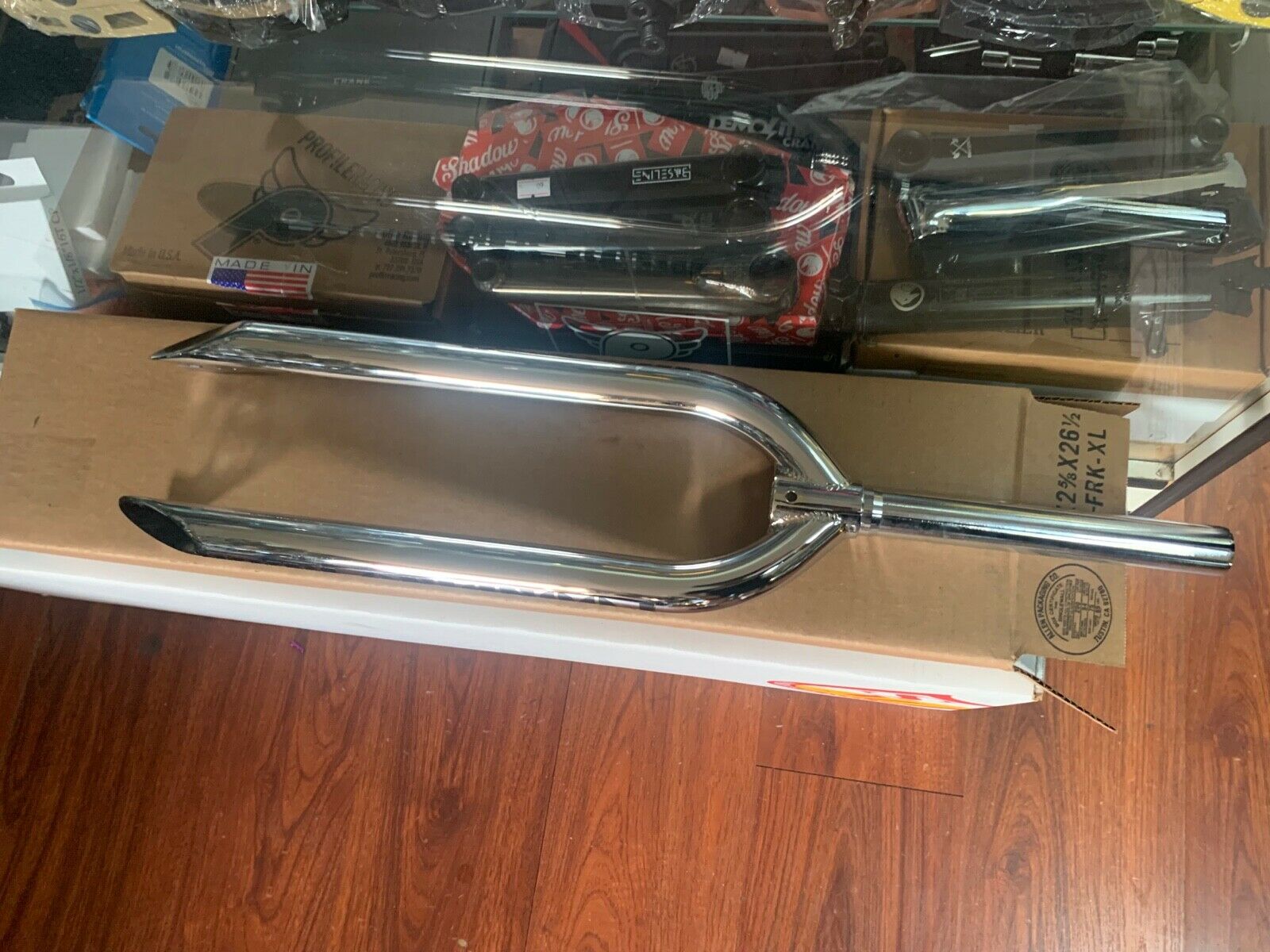 S&M BIKES POUNDING BEER 29 INCH BMX FORK CHROME 29" USA BIKE LANDING GEAR SE