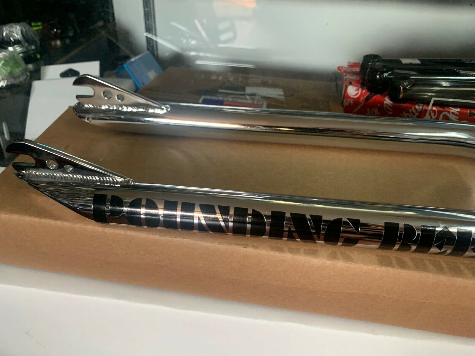 S&M BIKES POUNDING BEER 29 INCH BMX FORK CHROME 29" USA BIKE LANDING GEAR SE