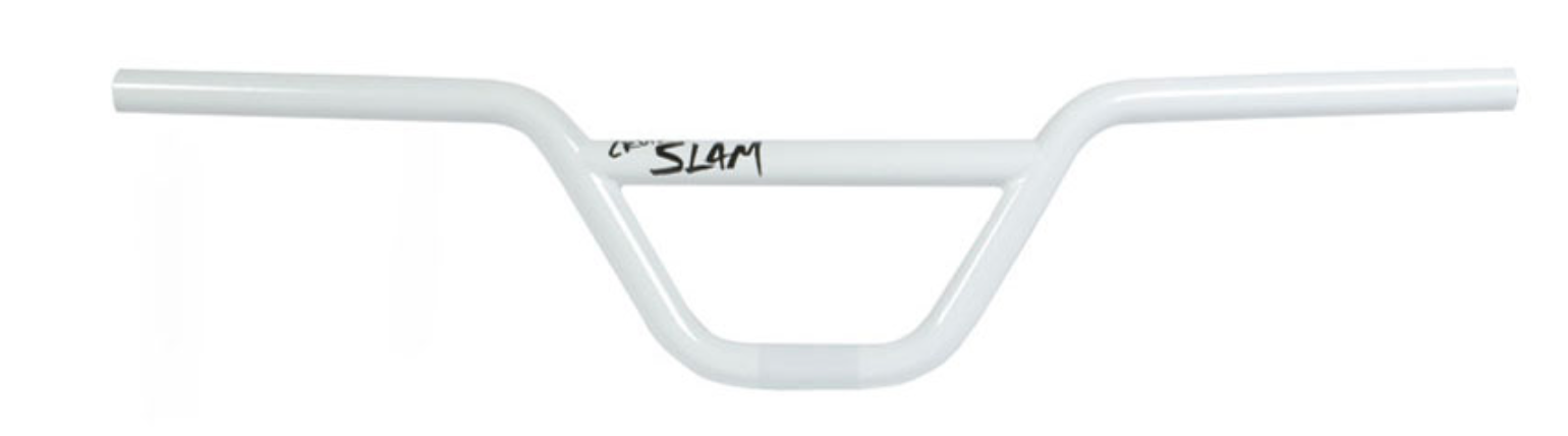 S&M Bikes Cruiser Slam Bars White Handlebars Bar 5.75