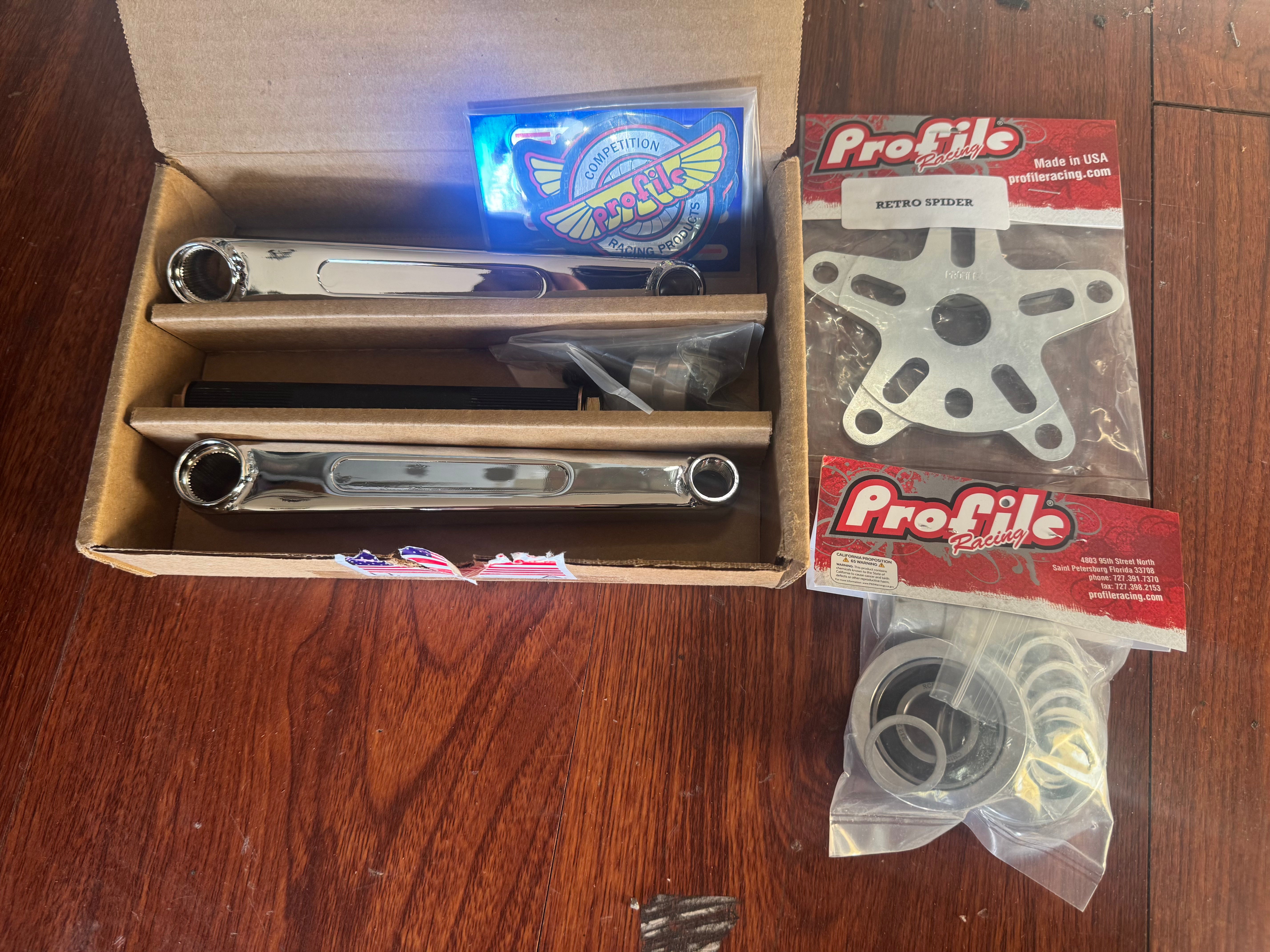 Profile 40th Anniversary Retro Vintage Box Cranks 175 Chrome