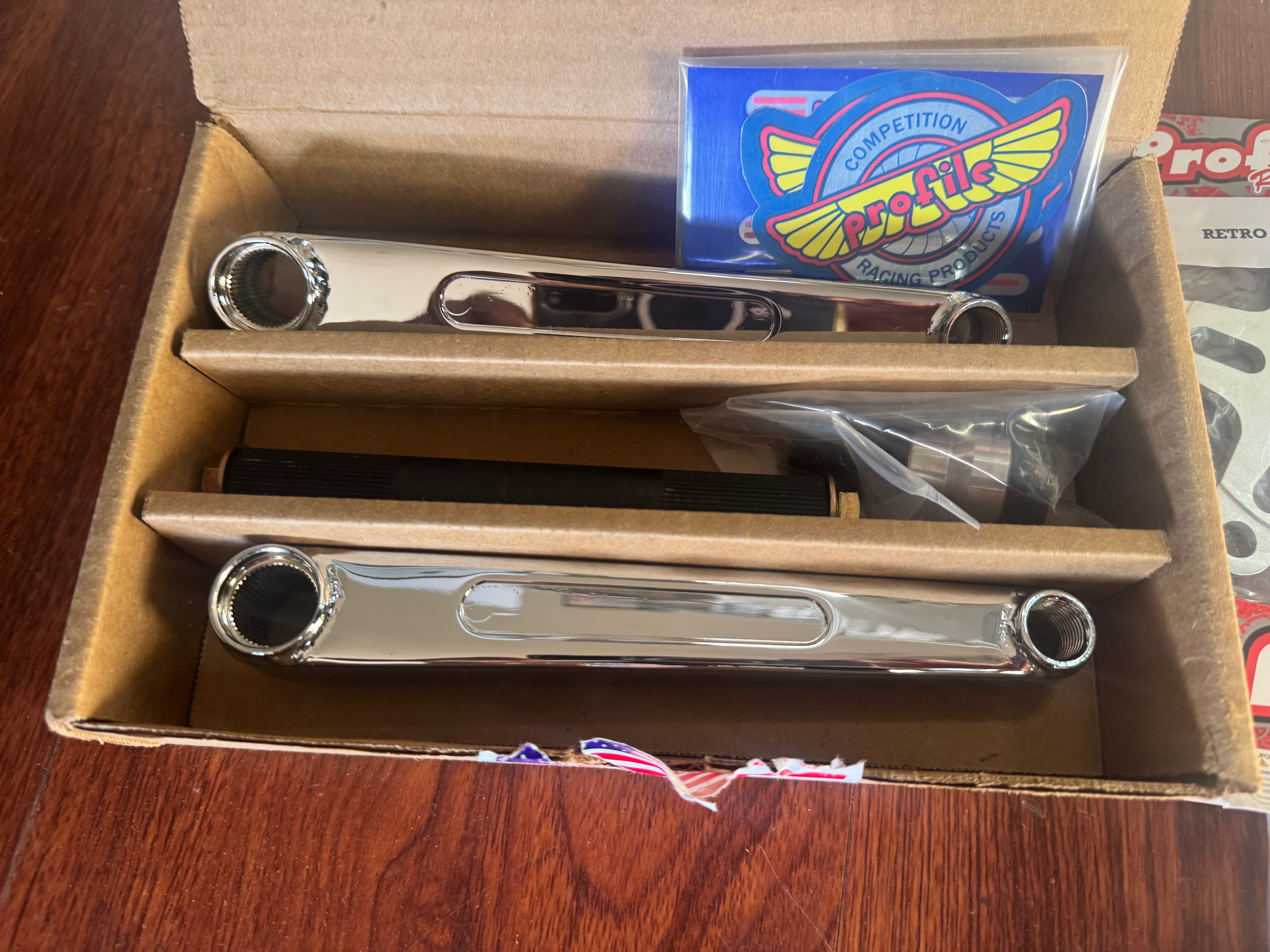 Profile 40th Anniversary Retro Vintage Box Cranks 175 Chrome