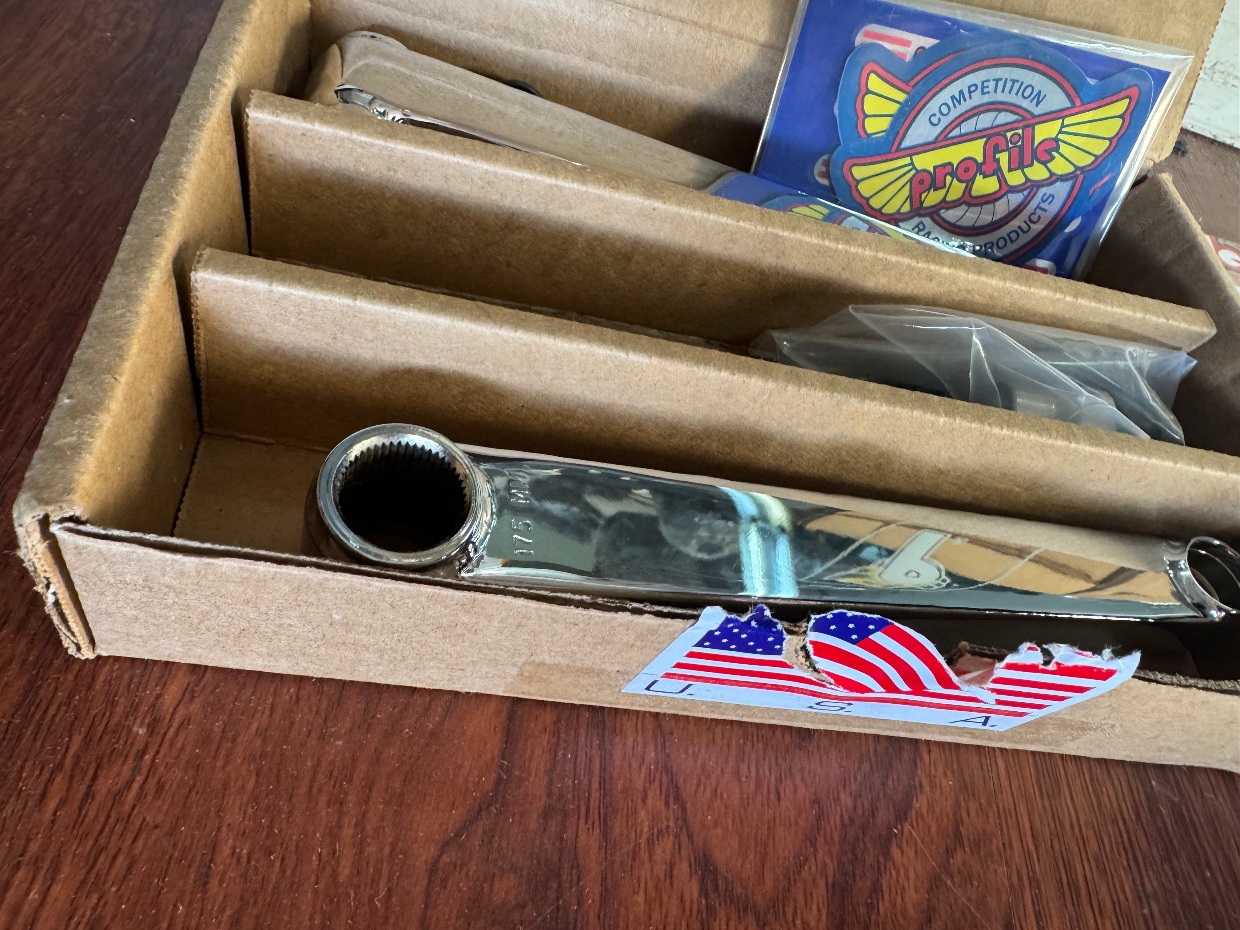 Profile 40th Anniversary Retro Vintage Box Cranks 175 Chrome