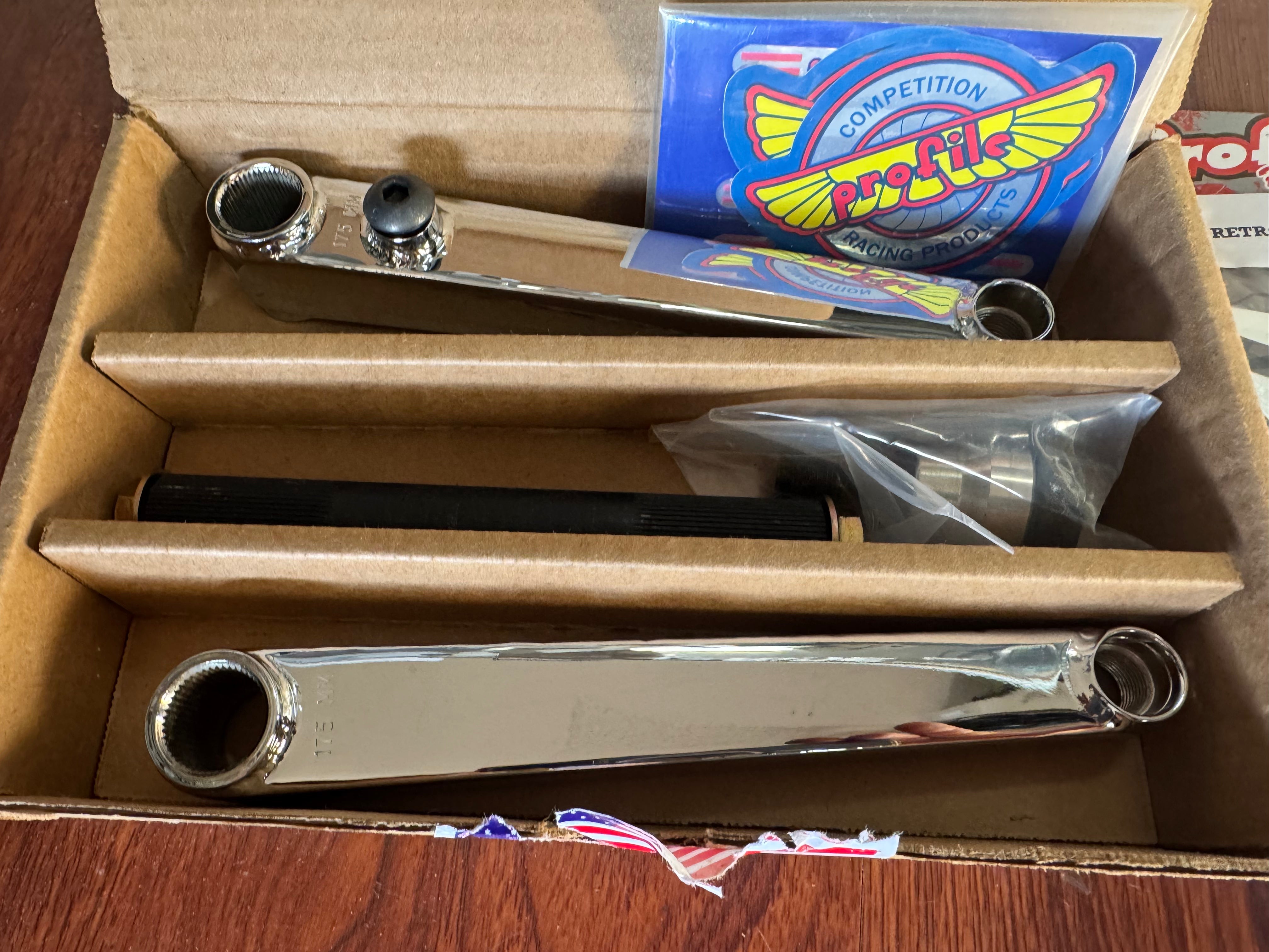 Profile 40th Anniversary Retro Vintage Box Cranks 175 Chrome