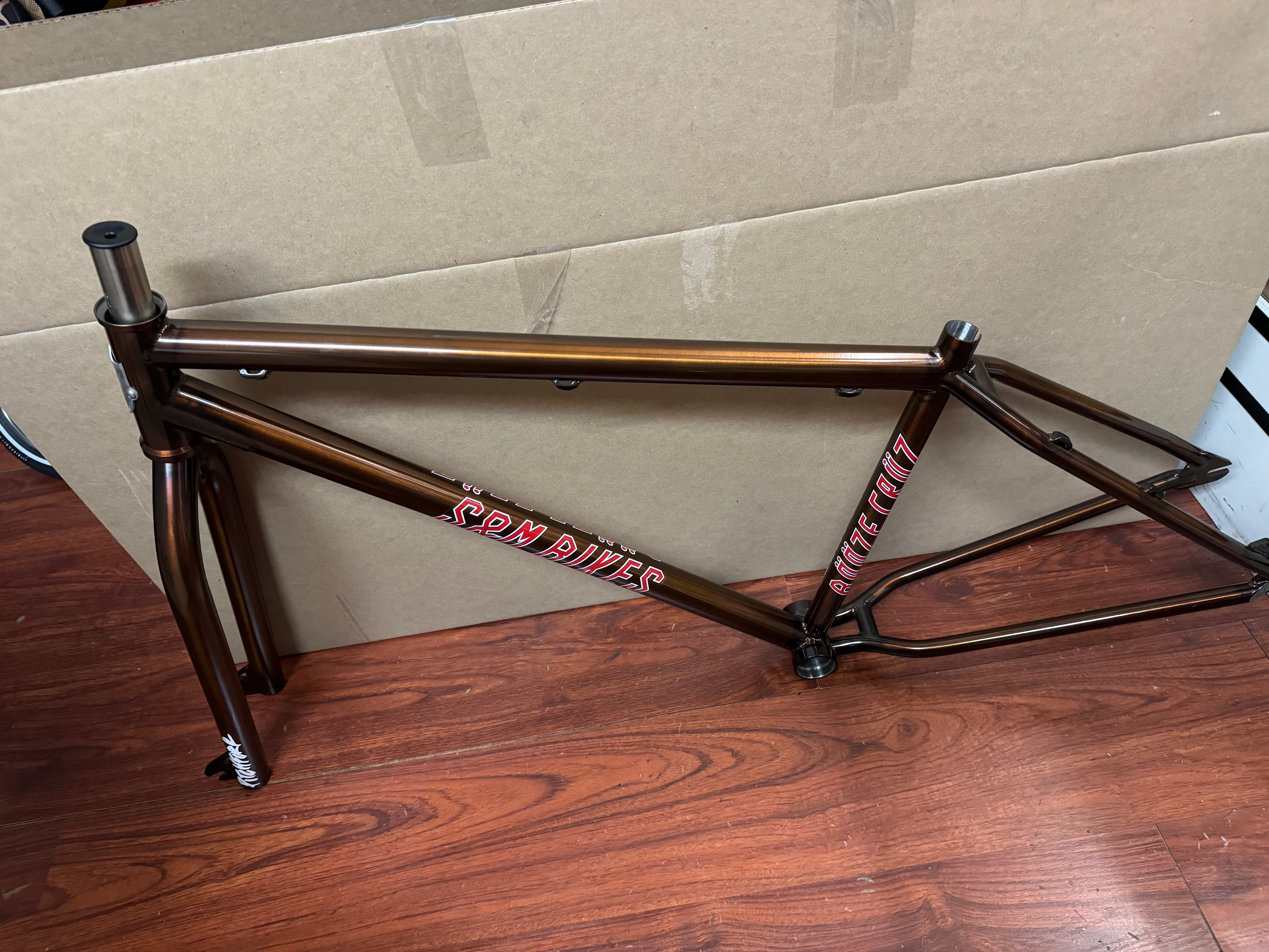 S&M Trans Brown Booze Cruz frame and fork
