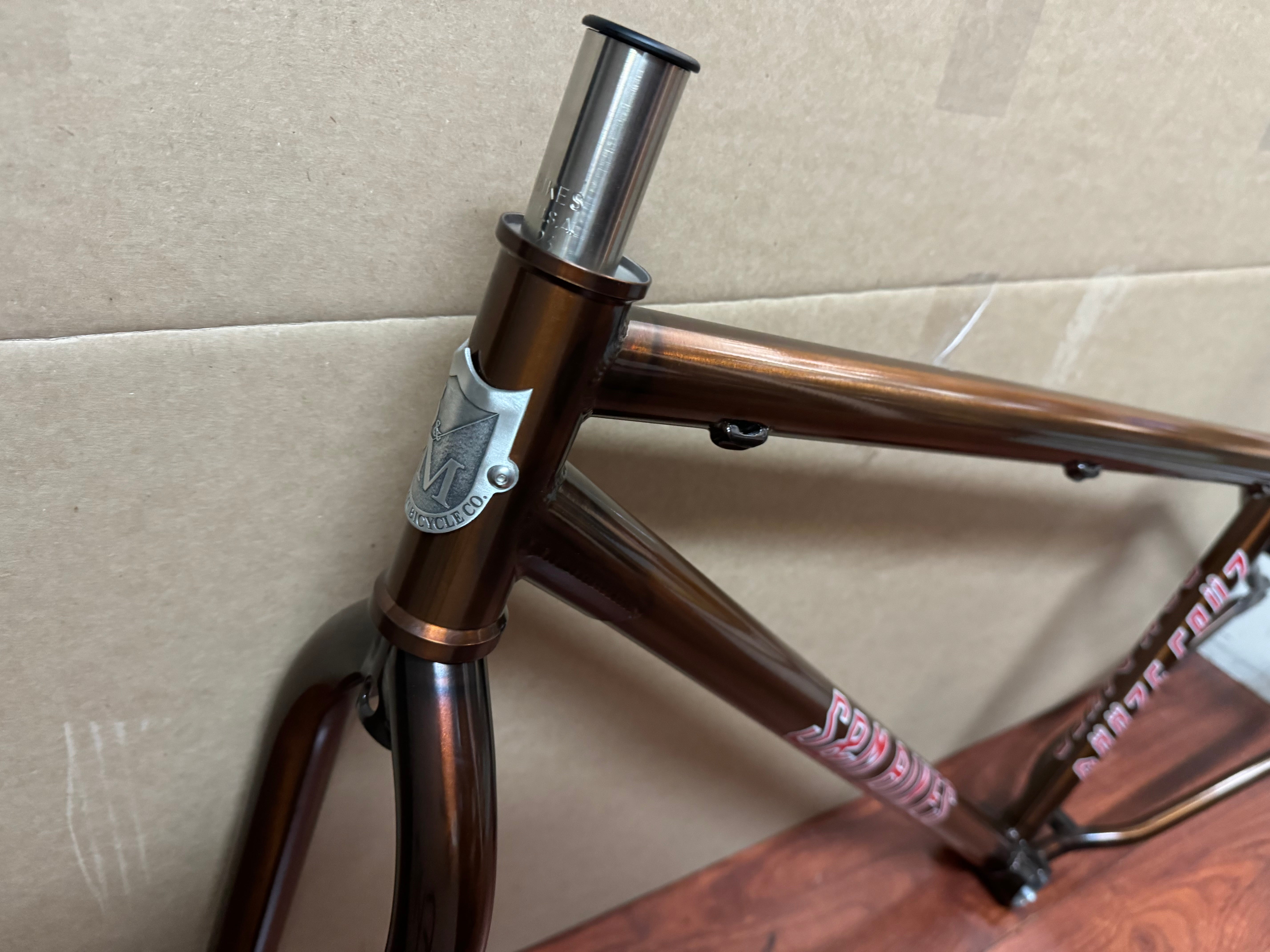 S&M Trans Brown Booze Cruz frame and fork