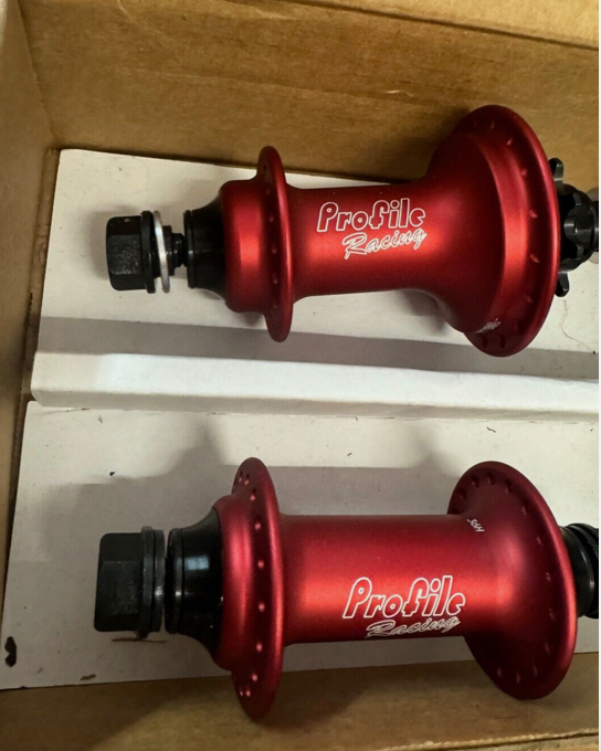 PROFILE RACING MATTE RED BLOOD MOON  ELITE HUB SET HUBS RHD