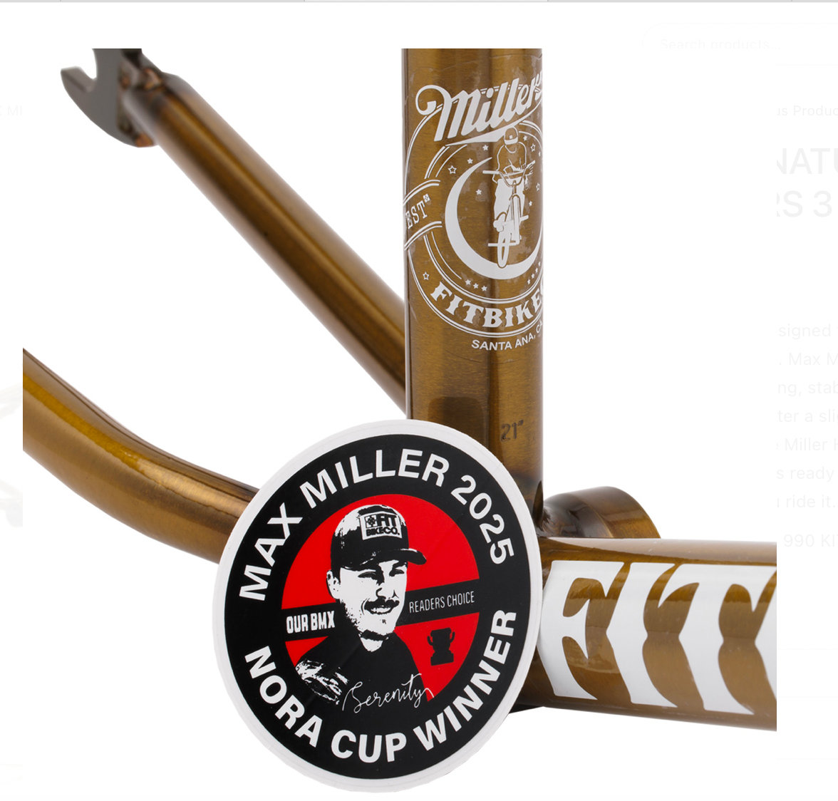 FIT BIKE CO MAX MILLER HIGH LIFE SIGNATURE FRAME