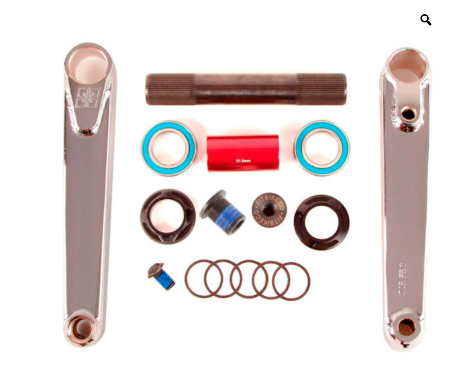 FIT BIKES BLUNT CRANK SET CHROME OR BLACK 24MM WITH MID BB