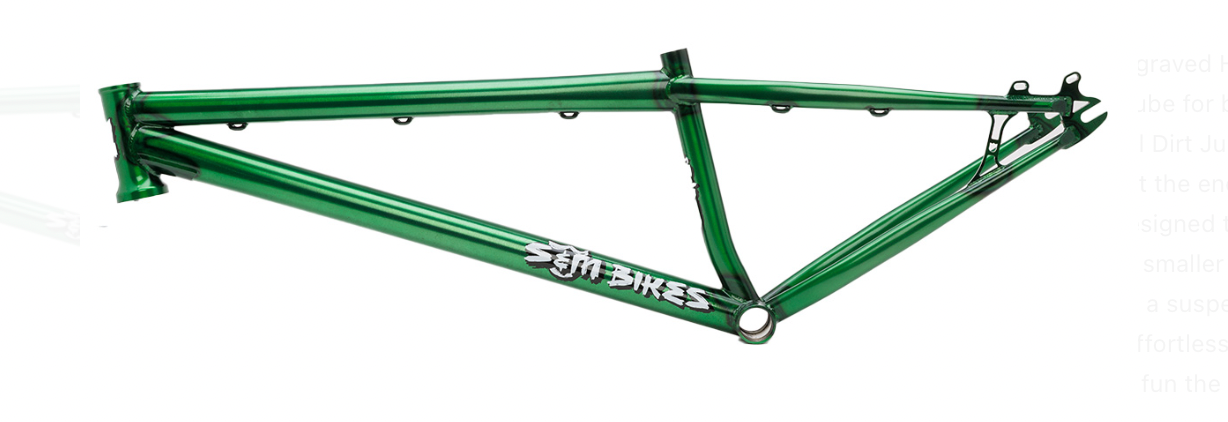 SALE S&M DJ DIRT JUMPER BJ FRAME SALE 22" BLUE AND GREEN