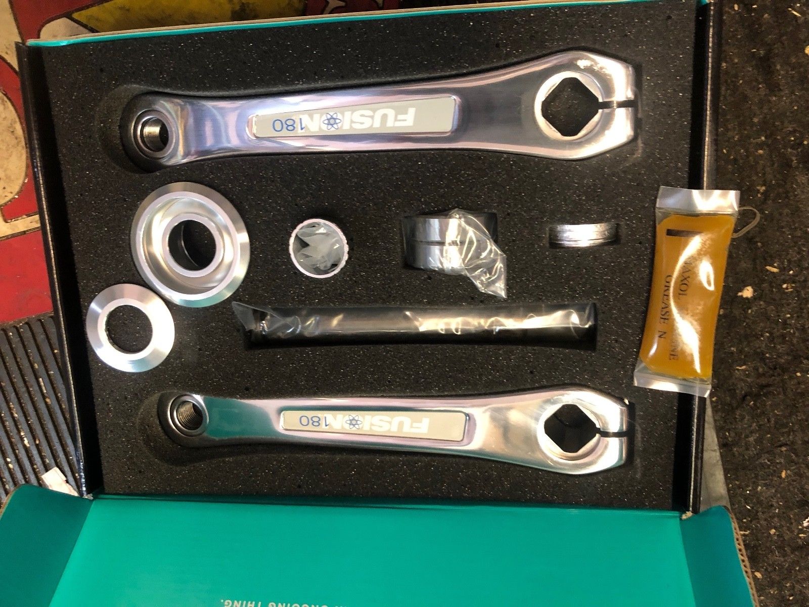 HARO BMX FUSION 22 MM CRANK SET SILVER 180 POLISHED CRANKS