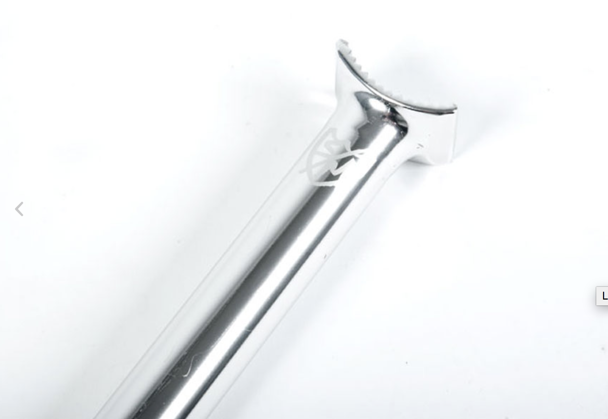 S&M LONG JOHNSON SEAT POST POLISHED SILVER 27.2 320 MM SEATPOST PIVOTAL TALL