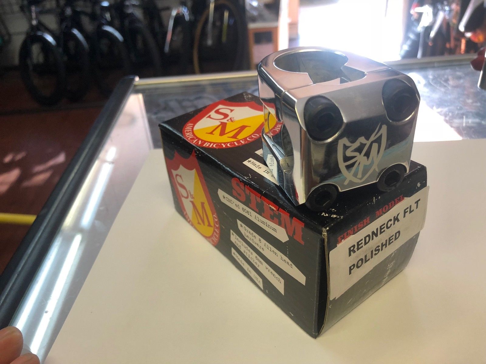 S&M BIKES REDNECK FLT STEM POLISHED SILVER FLATLAND 26mm