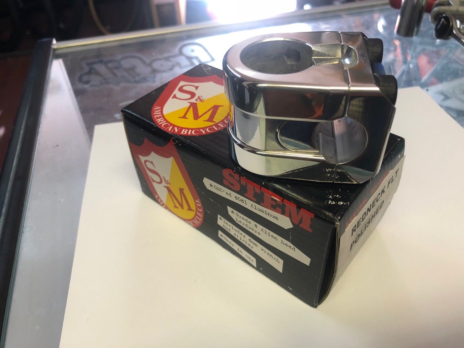 S&M BIKES REDNECK FLT STEM POLISHED SILVER FLATLAND 26mm