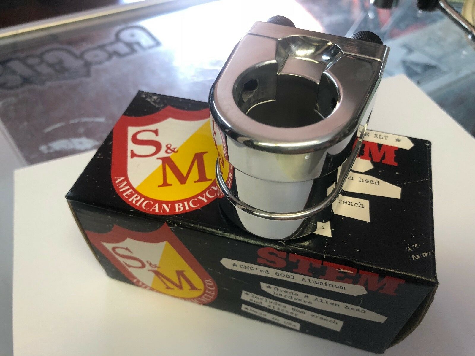 S&M BIKES REDNECK FLT STEM POLISHED SILVER FLATLAND 26mm