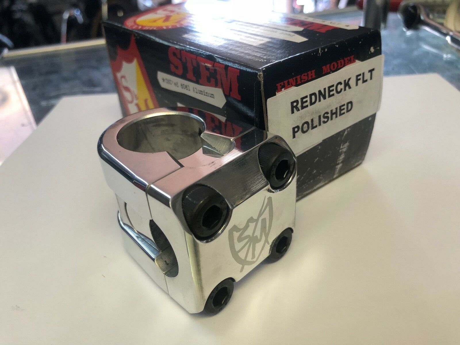 S&M BIKES REDNECK FLT STEM POLISHED SILVER FLATLAND 26mm