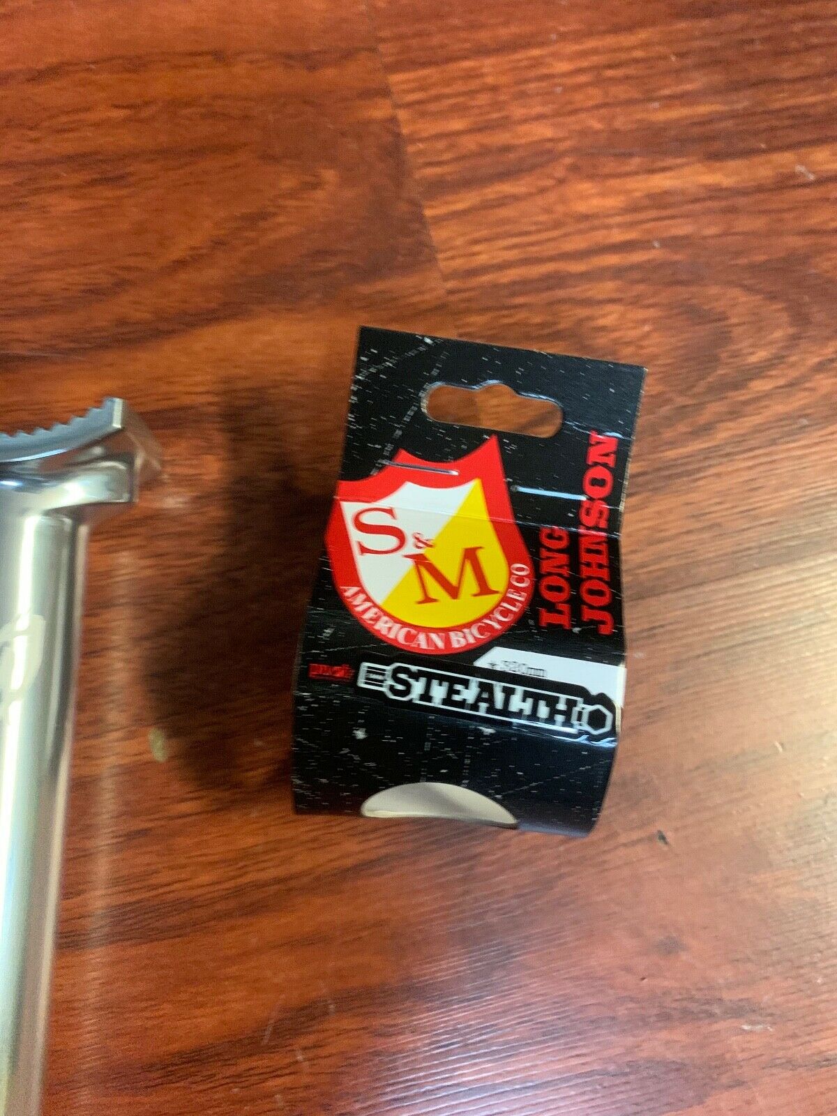 S&M LONG JOHNSON STEALTH SEAT POST POLISHED SILVER 320 MM SEATPOST PIVOTAL TALL