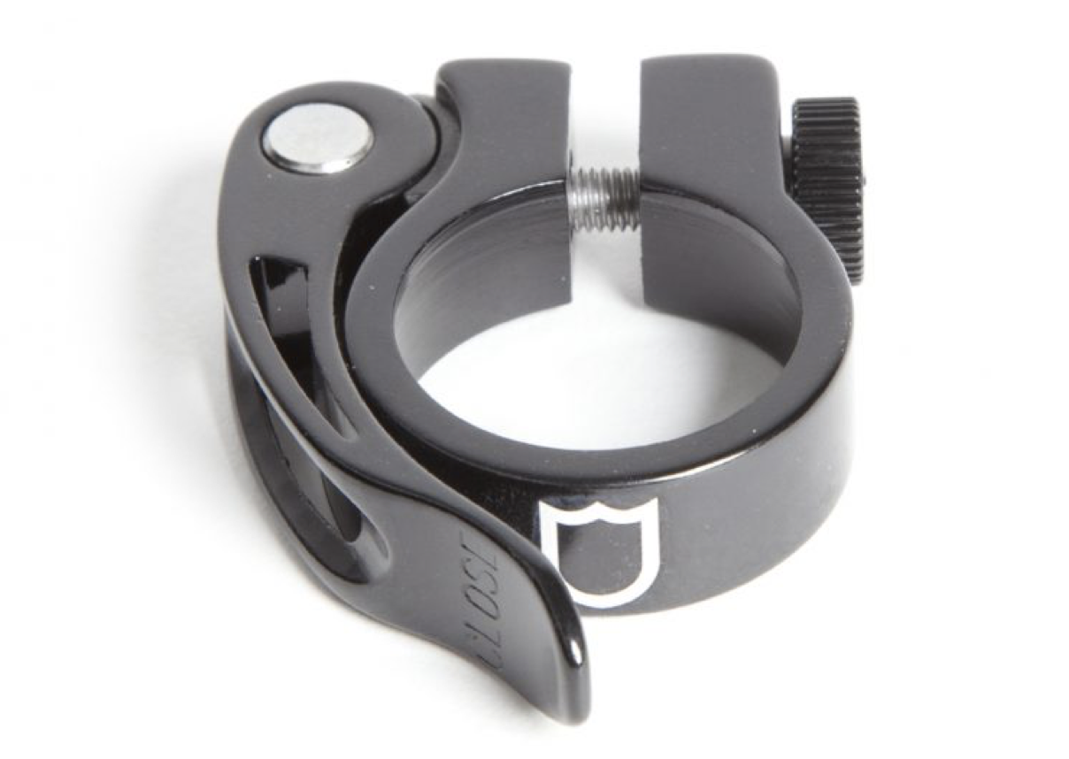 S&M BIKES 28.6 QUICK RELEASE SEAT POST CLAMP BLACK 25.4