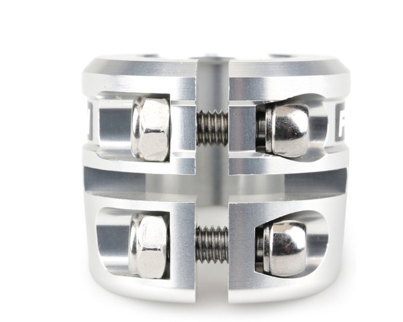 HARO BMX FUSION LINEAGE DOUBLE TWIN TORQUE SILVER SEAT POST CLAMP 25.4