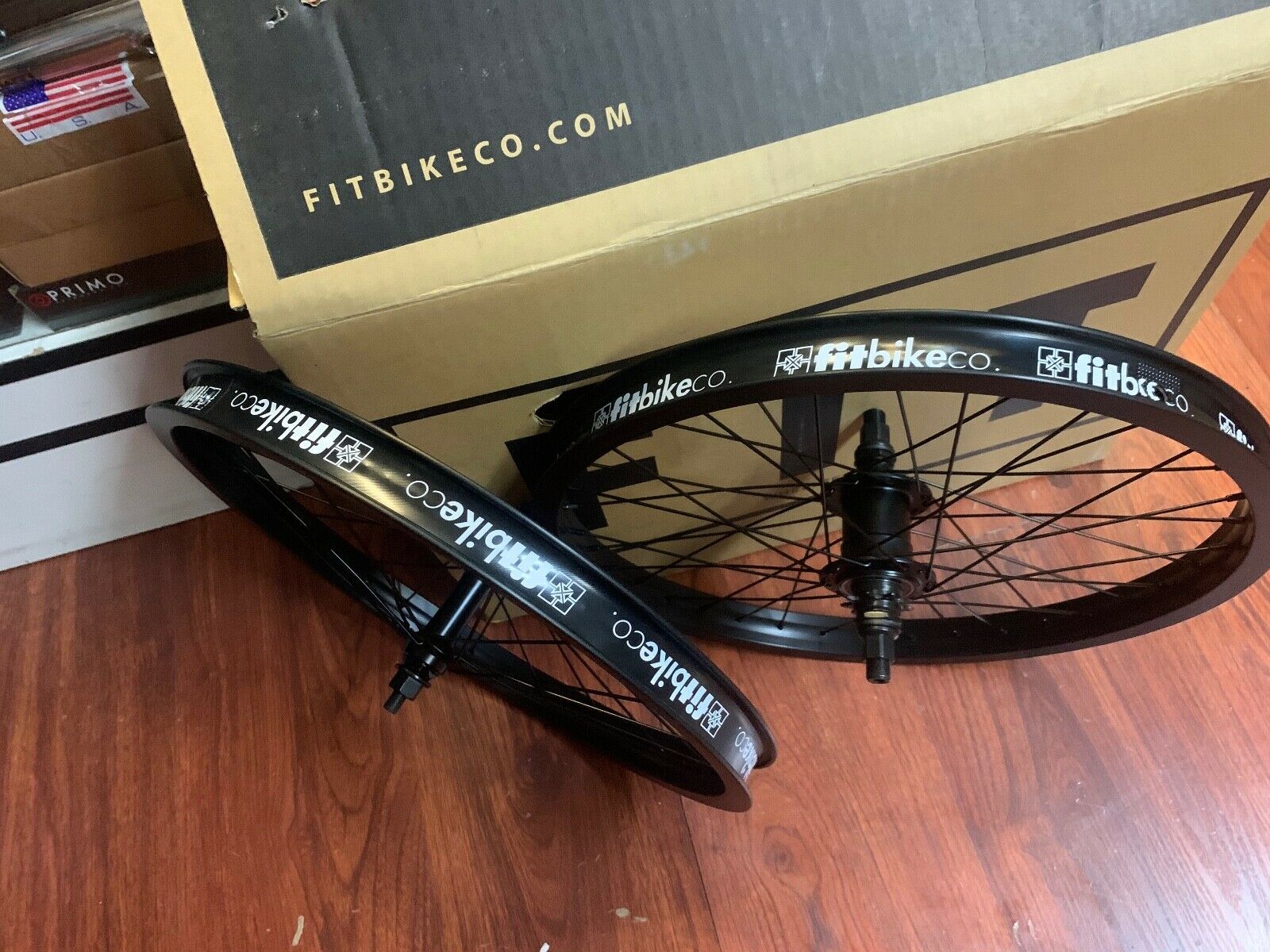FIT BIKE CO COMPLETE 20" WHEEL SET BLACK FREECOASTER RHD 9 RIGHT