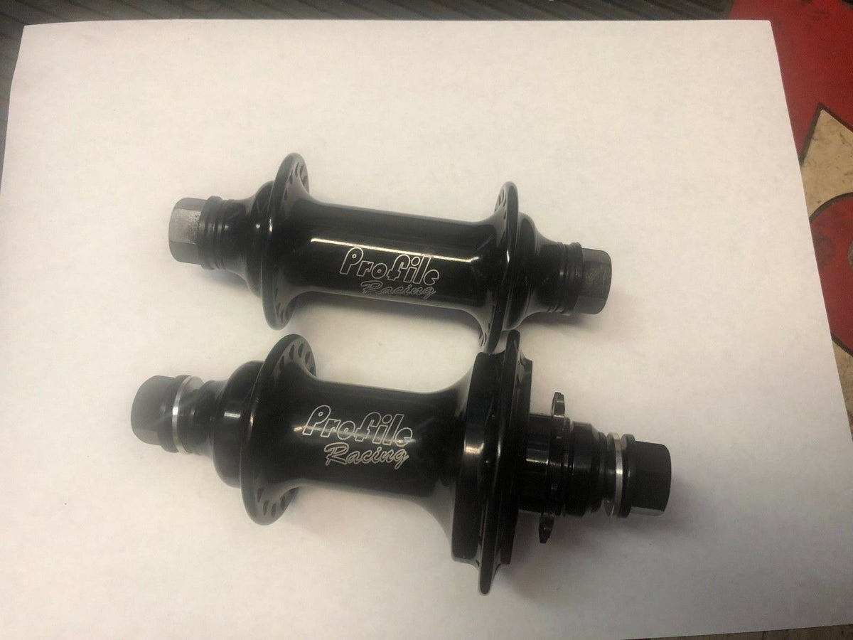 PROFILE RACING GLOSS BLACK ELITE HUB SET HUBS RHD – Cheap Goods BMX