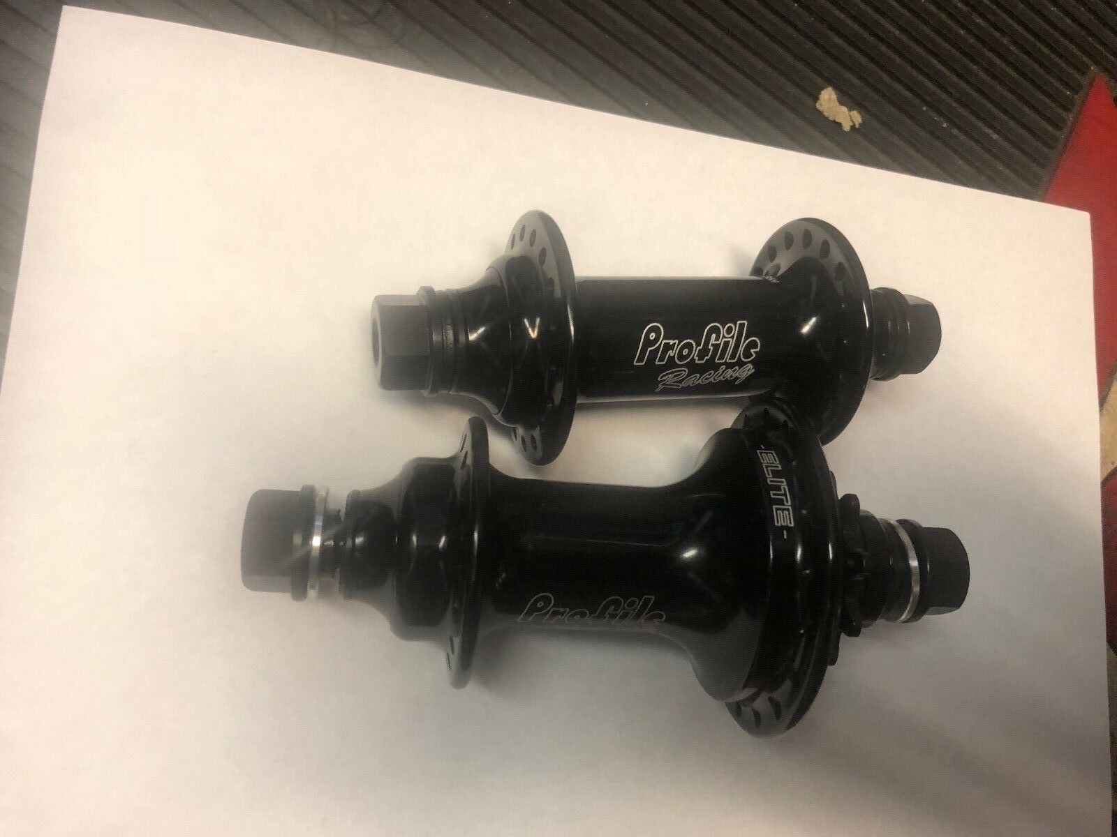 PROFILE RACING GLOSS BLACK ELITE HUB SET HUBS RHD 