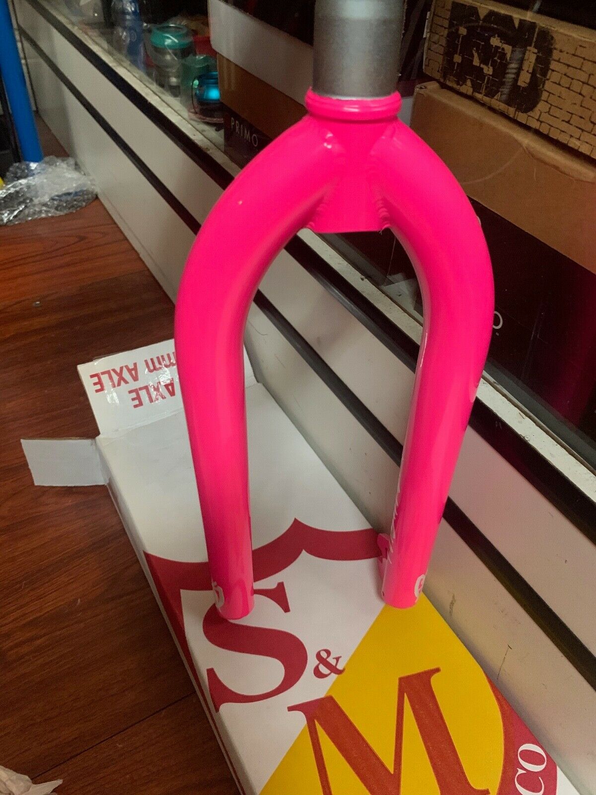 S&M V2 WIDEMOUTH 33 MM FORKS HOT PINK 33 MM BMX BIKE 20" WIDE MOUTH HUCKER NEON