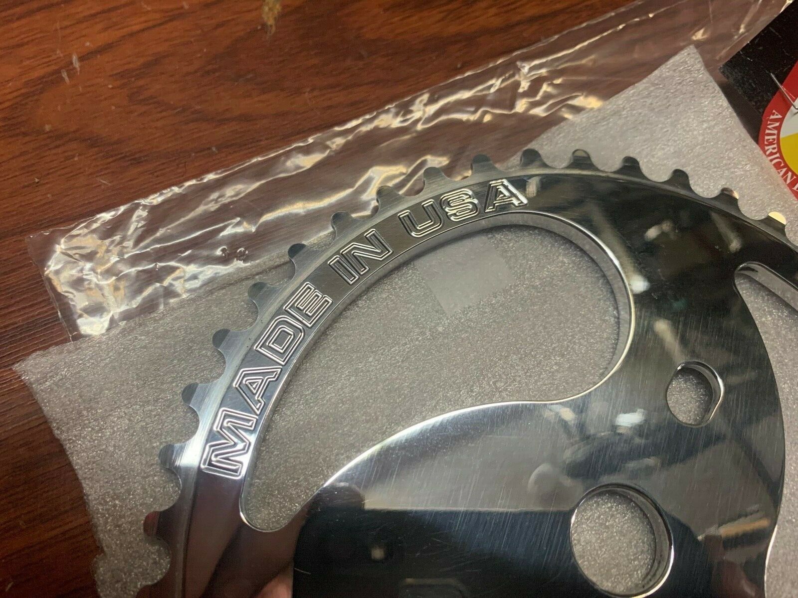 S&M RETRO CHAINSAW CHAIN SAW SPROCKET 44 T POLISHED SILVER BMX BIKE  44T CHROME