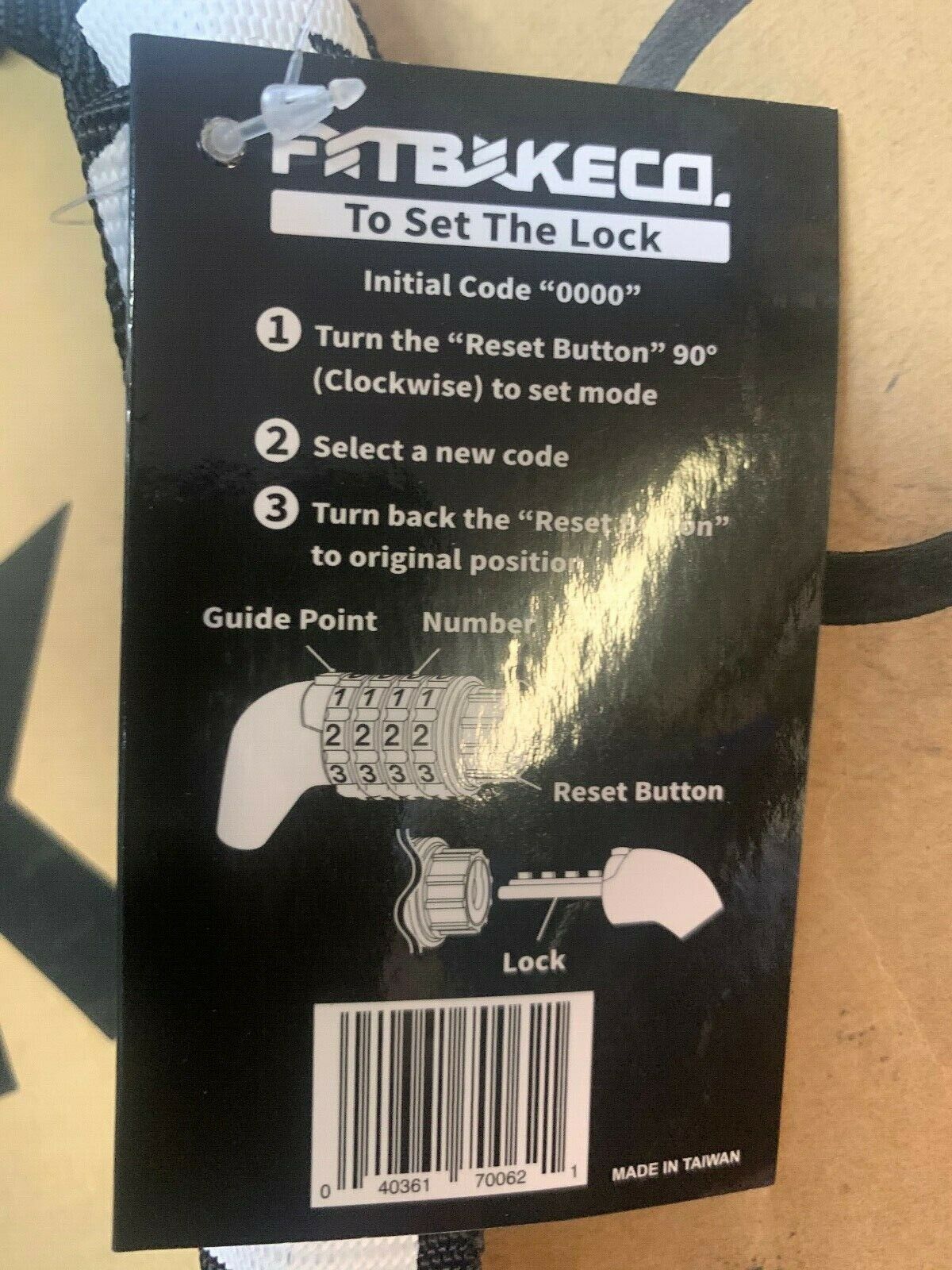 FIT BMX BIKE CHAIN LOCK COMBO COMBINATION BIKES  RESETTABLE SHADOW 