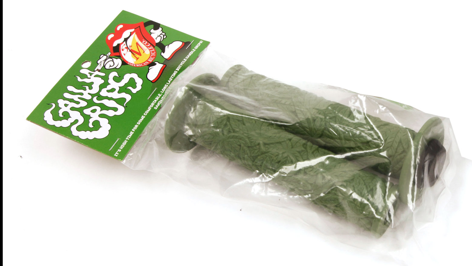 S&M BIKES GANJA GRIPS DANK GREEN BMX BIKE REVENGE SEAN MCKINNEY GRIP WEED