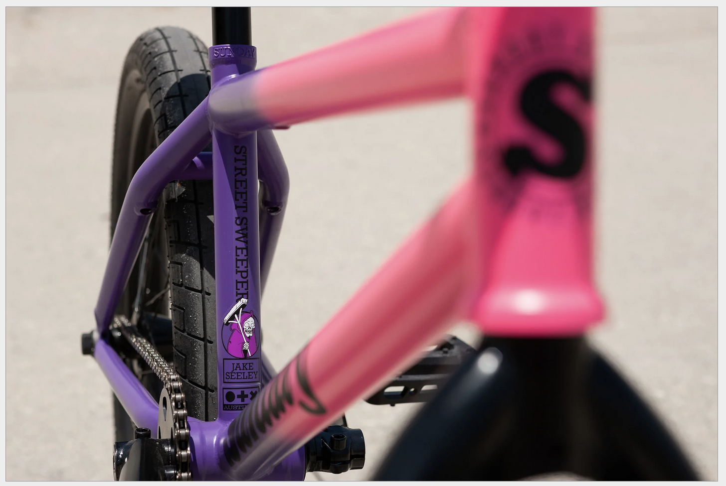 2022 SUNDAY COMPLETE BMX BIKE STREET SWEEPER JAKE SEELEY PINK TO PURPL Cheap Goods BMX