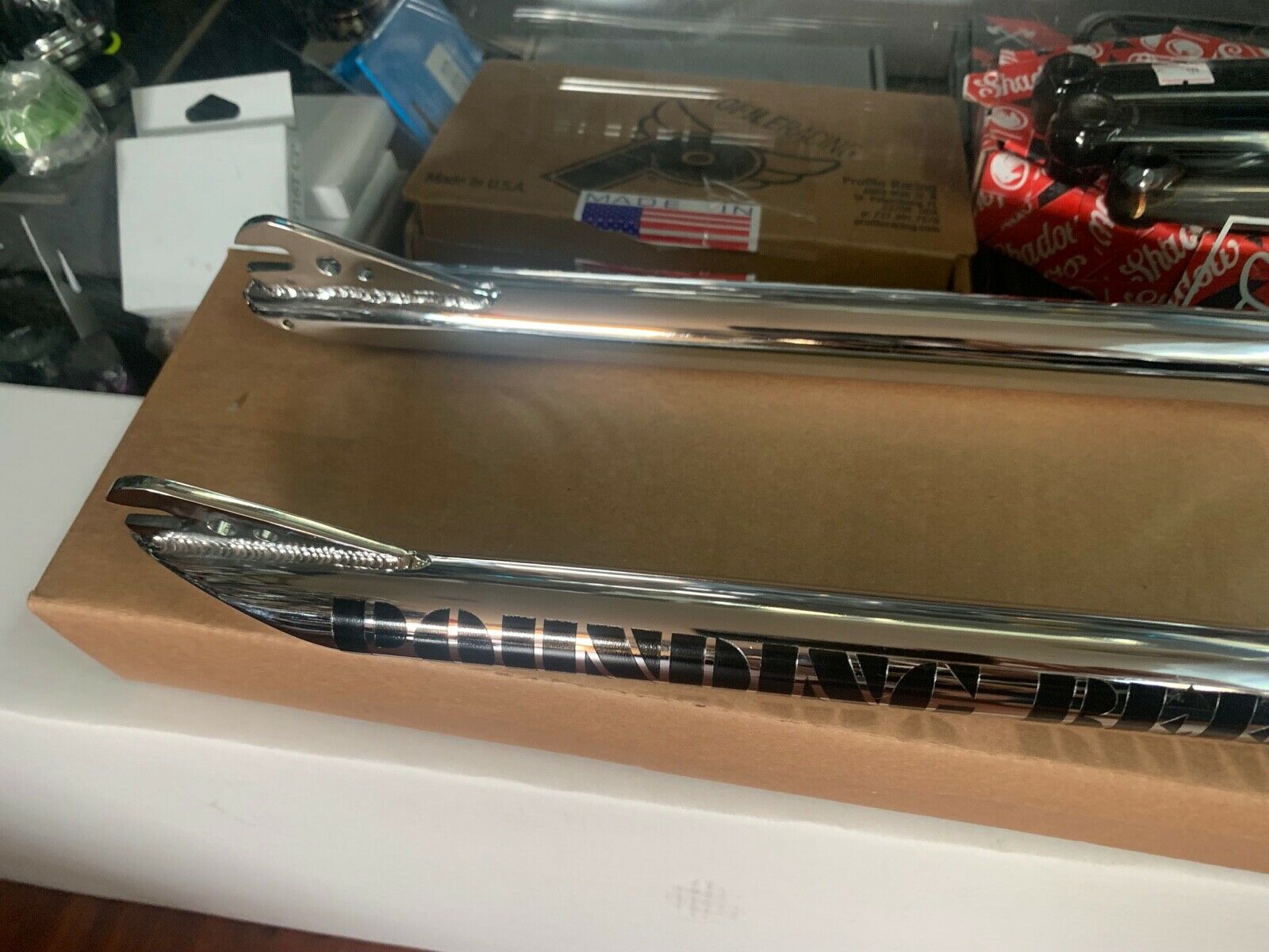 S&M BIKES POUNDING BEER 29 INCH BMX FORK CHROME 29" USA BIKE LANDING GEAR SE